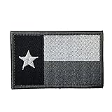 SpaceAuto Texas State Flag Tactical Morale Patch Gray White