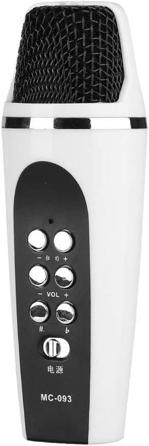 Mini Voice Changer with 4 Voice Conversion Modes, Portable 3.5mm Microphone for Headset 3.5 mm Jacks, White+Black