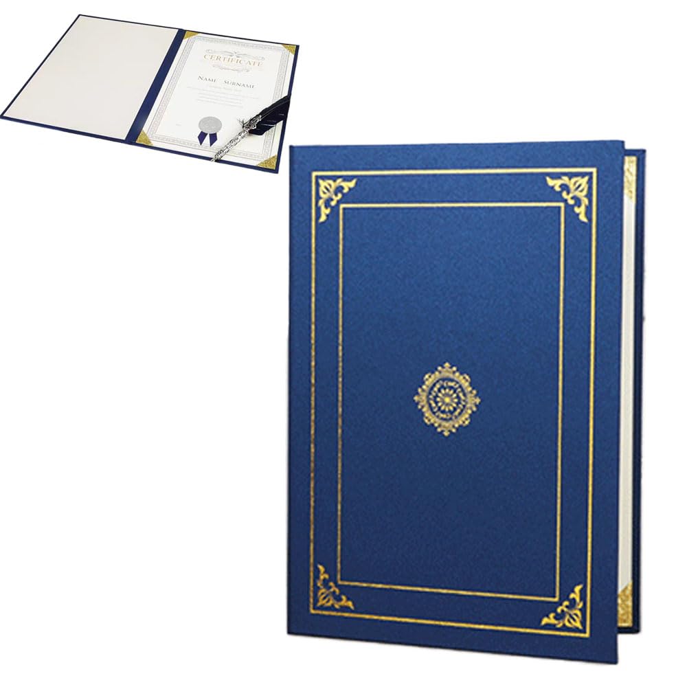 Oaygat Certificate Holders for Award Certificates Fits 12.21x11.7" Graduation Diploma with Gold Foil Border Award Recognition Achievement for Graduations Business Competition Festival