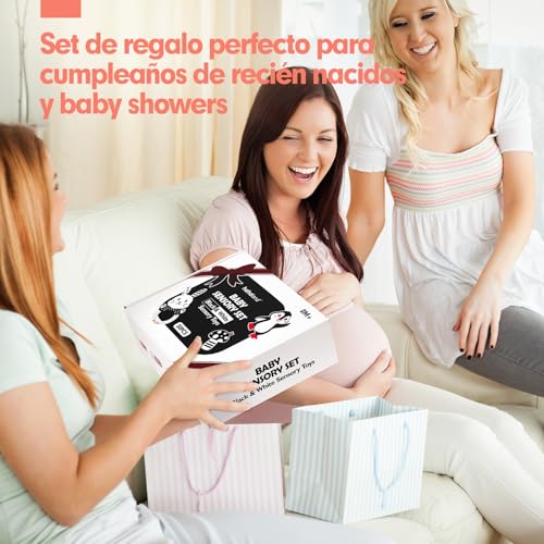 hahaland Baby Toys 0-3 Months - Black and White Sensory Toys for Babies 0 3 6 Months, Tummy Time Stimulation Games Gifts Baby 0-6 Months 30 Pieces Set