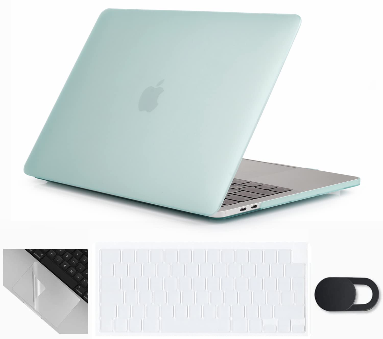 Se7enline Compatible with 14 inch Macbook Pro Case 2021/2022/2024 2023 M4 M3/M2/M1 A2918/A2992 A3112 A3401/A2779/A3434 Hard Shell Case with Keyboard Skin & Touchpad Protector & Webcam Cover,Green
