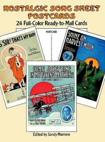 Nostalgic Song Sheets Postcards: 24 Full-Color Ready-to-Mail Cards (Card Books) by 