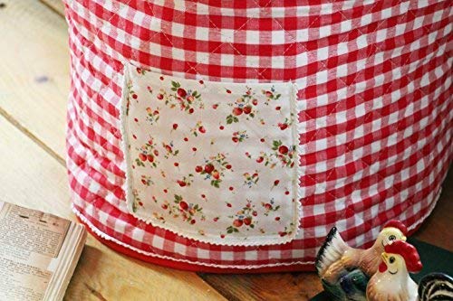 Pressure Cooker Cover - Custom Made Accessories - Fits 6 QT Instant Pot Models (Red and White Gingham) - Thumbnail 2