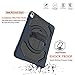 iPad Pro 11 2020 2nd Generation Case with Pencil Holder, Drop Resistant Case with 360 Degree Swivel Stand, Adjustable Hand Strap, Shoulder Strap for iPad Pro 11