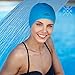 Reversible Silicone Swim Cap, Waterproof 2-in-1 Swimming Caps for Women with Carry Bag, Flexible Adult Swimmers Cap for Short and Medium Length Hair