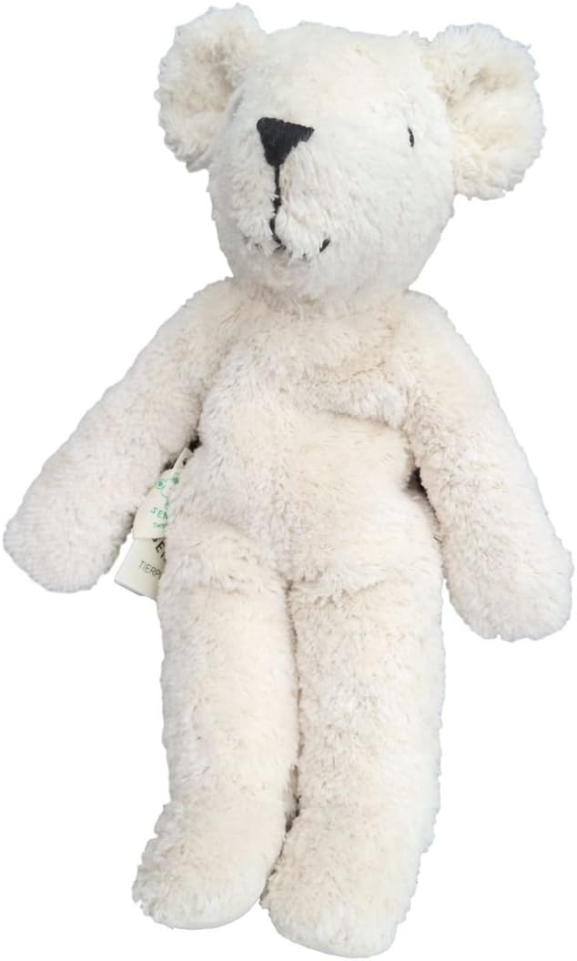 Senger Stuffed Animals - Teddy Bear - Handmade 100% Organic Toy - 12 Inches Tall - White