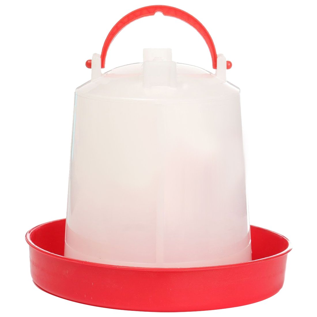 Pinkdose Red M 1l Plastic Poultry Chick Drinking Chicken Feeder