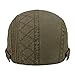 OMECHY Men's Cotton Flat Newsboy Cap Cabbie Ivy Duckbill Irish Cap Gatsby Driving Golf Beret Hat Army Green