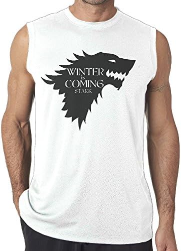 White Moisture Wicking Graphic Male Game Of Thrones Workout T-Shirt