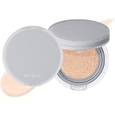 Rom&amp;nd Nu Zero Cushion (01 Porcelain 17) Long Lasting, High Coverage, Semi Matte Finish, Flawless Complexion Without Cakey Face, Makeup Base and Fixer, Thinly Layered, Korean Cushion Foundation
