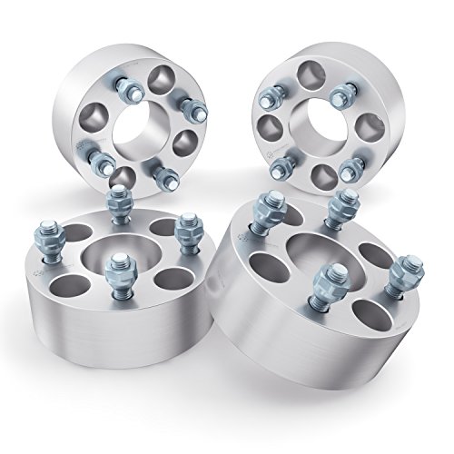 4pc 2.0" Thick Wheel Spacers - 4x4 Bolt Pattern with 1/2" threaded Studs - for many EZ GO EZGO Club Car Golf Cart (2" per side. Widens Overall Track by 4") 4x101.6
