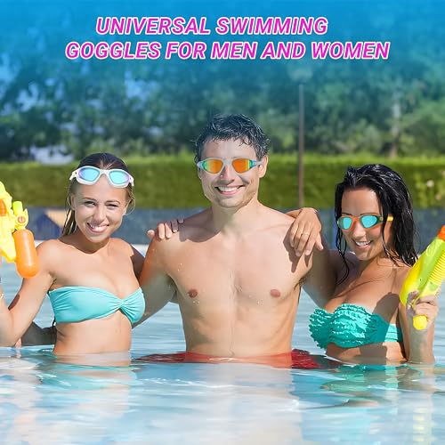 Ambienden Swimming Goggles Men Women for Adults – Anti-Fog HD Lenses, UV Protection, Waterproof, Suitable for Training, Competition and Swimming Pool – Unisex Swimming Goggles with Secure Fit