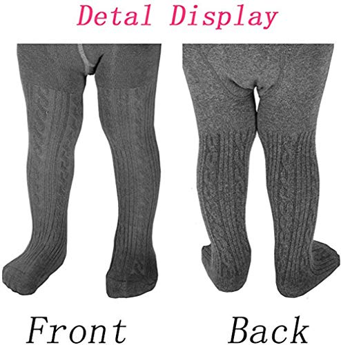 Baby Toddler Girls Tights 3 Pack Knit Cotton Leggings Pants for Infant Girl Stockings (style 5 pack B twist, 1-2 year)