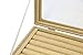 Wuligirl Clear Lid 7 Slots Rings Earrings Organizer Storage Jewelry Box Case Tray Showcase Display Burlap Linen
