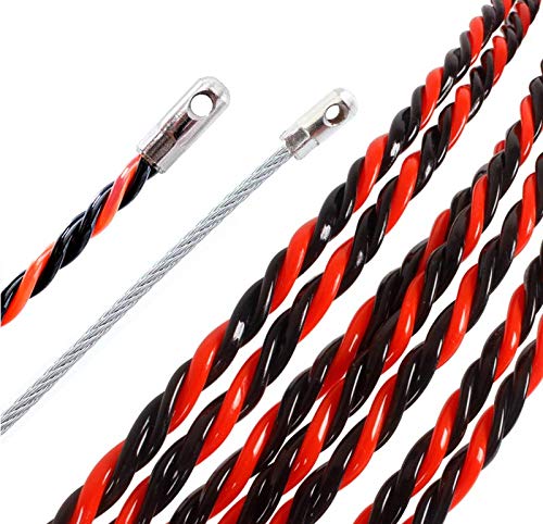 Dtacke Professional 10M/33ft 6mm Cable Fish Tape Wire Network Wire Guider Cable Puller Electrician Threading Device Lead Device