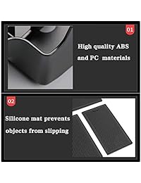 Jaronx   Caja de almacenamiento para reposabrazos secundario compatible con GMC Sierra Yukon Chevrolet Tahoe Silverado Suburban 2015 2018, bandeja organizadora para la consola central + soporte para monedas