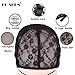 Wig Cap Black Double Lace Wig Caps for Making Wigs with Adjustable Straps and Combs Extra Large Glueless Wig Cap for Big Head for Women 58cm FU SHEN (Black, XL) ……
