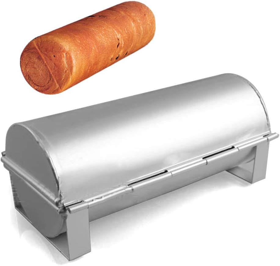 Silver S Size Round Shape Toast Bread Mould Open-Close Style Ripple Round Toast Bread Cake Mould Decorating Baking Tool