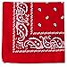 Bandana - Pack of Bandanas - 12 Red Cotton Bandanas by Funny Party Hats