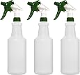 32 Oz Empty Plastic Spray Bottle Pack Of 3 - Chemical Resistant With Adjustable Nozzle, Heavy Duty