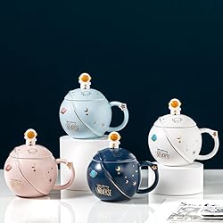 HwaGui - Cute Astronaut Mug With Lid And
