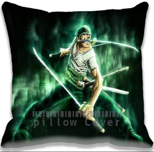 High Resolution Zoro Home Decorative Cotton and Polyester Throw Pillow Case Cushion Cover 18x18Inch