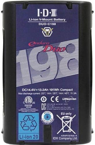IDX DUO-C198 14.4V 191Wh V-Mount High-Load Lithium-Ion Battery with D-Tap Advanced, Standard D-Tap & USB Port