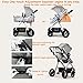 Newborn Baby Stroller by Cynebaby – Converts from Luxury Bassinet Seat to Infant Pushchair – Grey