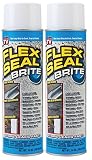 Flex Seal Spray Rubber Sealant Coating, 14-oz, Brite (2 Pack)