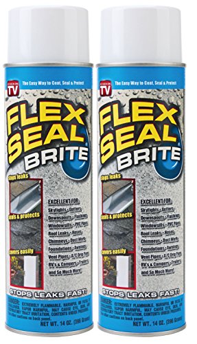 Flex Seal Spray Rubber Sealant Coating, 14-oz, Brite (2 Pack)
