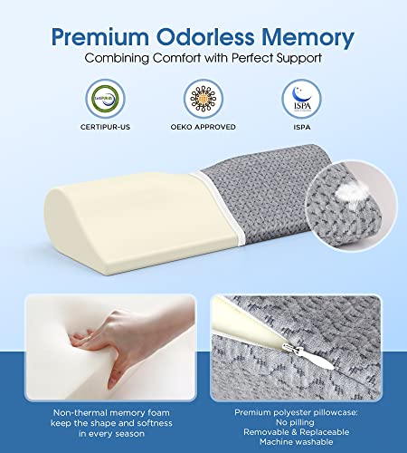 Memory Foam Neck Pillow For Pain Relief - Ergonomic Cervical Support For Side & Back Sleepers