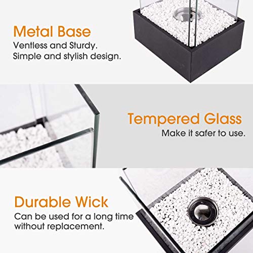 BRIAN & DANY Ventless Cube XL Tabletop Fireplace Somkeless Clean Indoor Outdoor Fire Pit