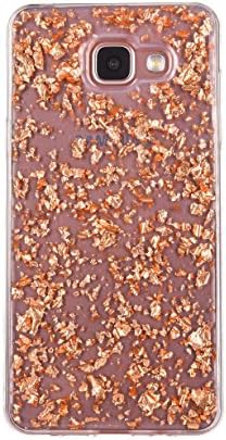 Samsung Galaxy S8 Plus Case,Samsung Galaxy S8 Plus Gold Foil Case,Goodaa Bling Sparkling Shiny Glitter Goldfoil Cover Soft TPU Case For Samsung Galaxy S8 Plus(Rosegold)