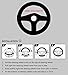Valleycomfy Leather Steering Wheel Covers Universal 15 inch -Breathable, Anti Slip & Odor Free (Black with Black Lines)