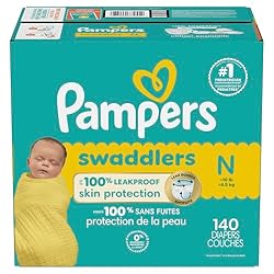 Pampers Baby Diapers - Swaddlers - Size 0, 140