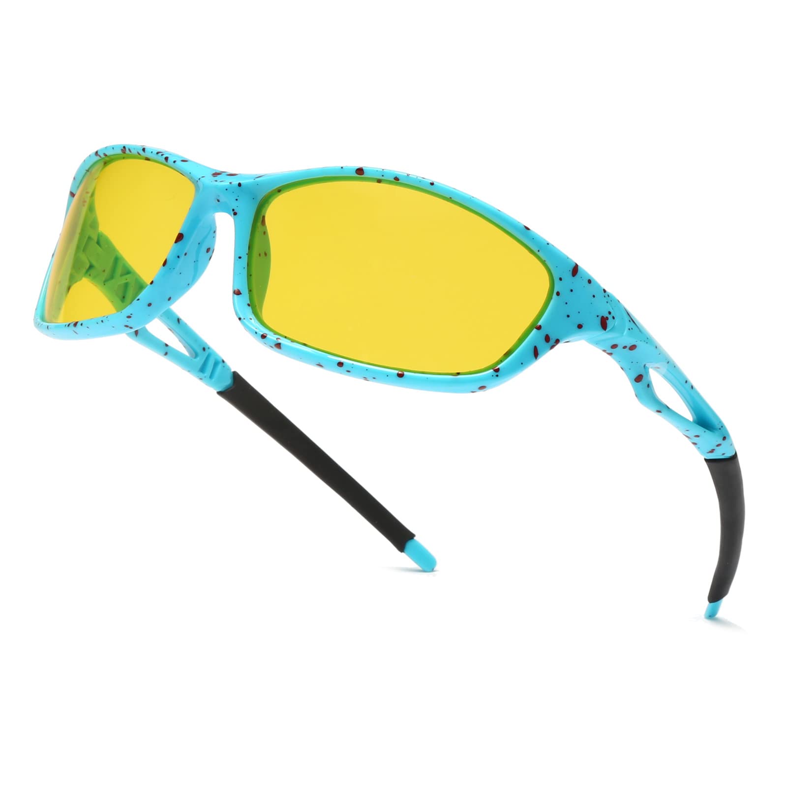 Long Keeper Night Driving Glasses for Men Women Anti Glare Night Vision Glasses with Yellow Lens Ultralight for Driving Fishing Outdoor Sports