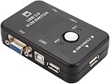 Bcowtte 2 Port USB KVM Switch VGA SVGA 1920x1440 Mouse Keyboard 2.0 Hub view 3