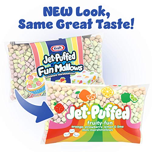 JetPuffed Fun Mallows Colored Mini Marshmallows (10 oz Bags, Pack of