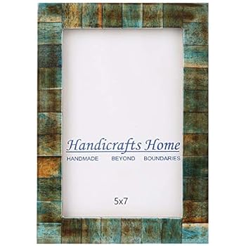 Handicrafts Home 5x7 Verdigris Bone Picture Frames Chic Photo Frame Handmade Vintage