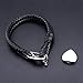 K-Y Engraved Always in My Heart Memorial Urn Bracelet Stainless Steel Black Leather Cremation Urn Bracelet Cremation Jewelry