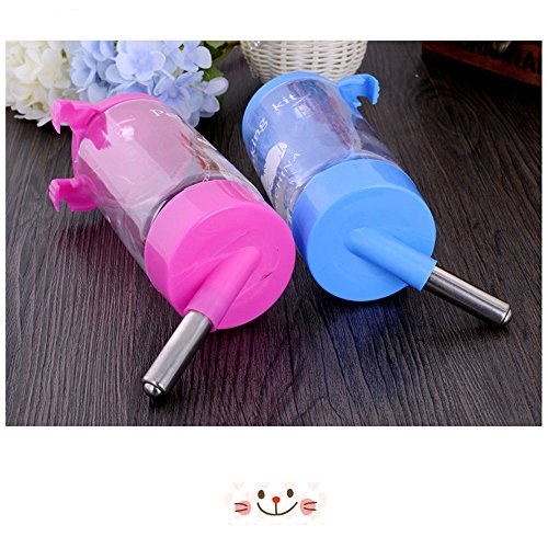 docooler Hanging Water Bottle Dispenser Auto Water Feeder for Pets Dogs Rabbits Cats Birds 450ml