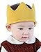 Westow Baby Boy Girl Crown Hat Baby Boy Birthday Hat Toddler Knit Crochet Warm Beanie Cap Yellow