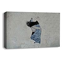 Canvas Wall Art Creative Graffiti Canvas Prints Home Artwork Decoration for Living Room Bedroom - 12x18 inches