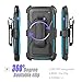 LG Escape 3 Case, LG Phoenix 2 Case, LG K8 Case, Venoro Hybrid Full Body Heavy Duty Armor Holster Defender Case Cover with Kickstand and Swivel Belt Clip (Blue)