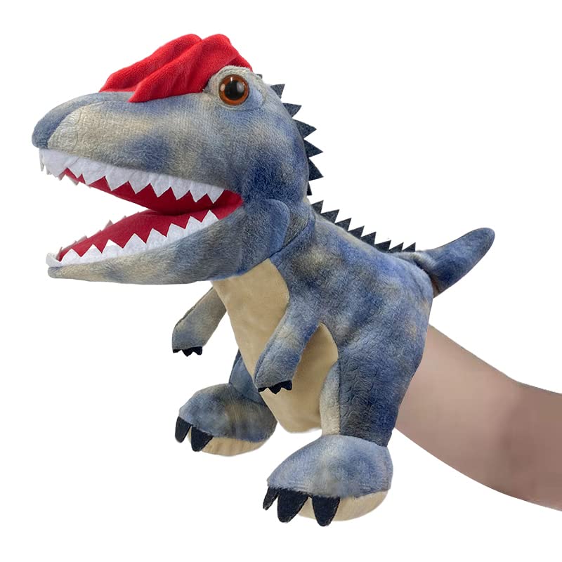 Hand Puppets Dinosaur Puppets for Kids, Dinosaur Toys for Boys Girls, Plush Dinosaur Stuffed Animal Story Toys Gifts for 3-6 Year Old Boy (Dilophosaurus)