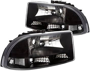 Amazon Com Ajp Distributors Replacement Black Housing Clear Lens Clear Corner Signal Reflectors Front Driving Headlights Headlamps For Dodge Dakota Durango 1997 1998 1999 2000 2001 2002 2003 2004 Automotive
