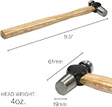 The Beadsmith Vintaj Ball Pein Hammer 9.5in 4oz Steel Head Wood Handle Jewelry view 3