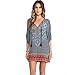 Women Dress, Misaky 3/4 Sleeves Totem Flower Pattern Vintage Print Loose Dress