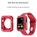 Apple Watch Case, iitee 42mm Universal Slim Rugged Protective TPU iWatch Case for Apple Watch Series 2 Series 1 - Matte Red