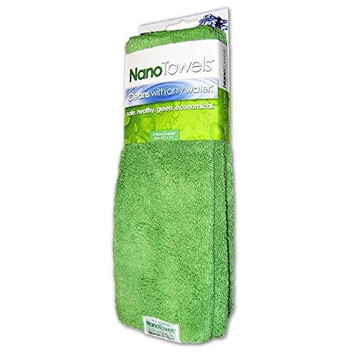 Nano Towels - Amazing Eco Fabric That Cleans Virtually Any Surface With Only Water. No More Paper Towels Or Toxic Chemicals. Save Money, Clean Faster & Easier and Make Your Home Safer & Healthier 4 Ct Home & Kitchen, Kitchen & Dining